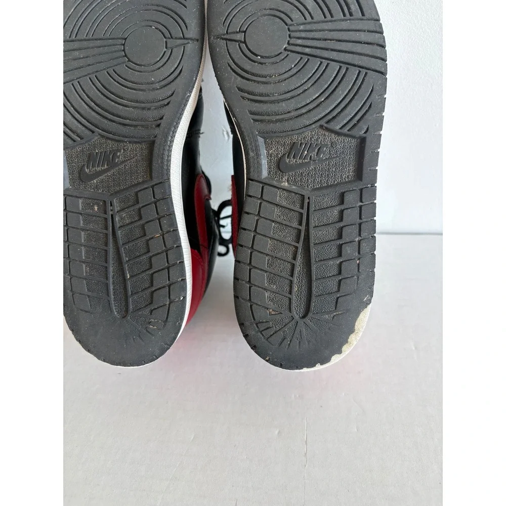 Nike Air Jordan 1 Low Bred Toe Black Red White Kids streetwear Size 4.5Y